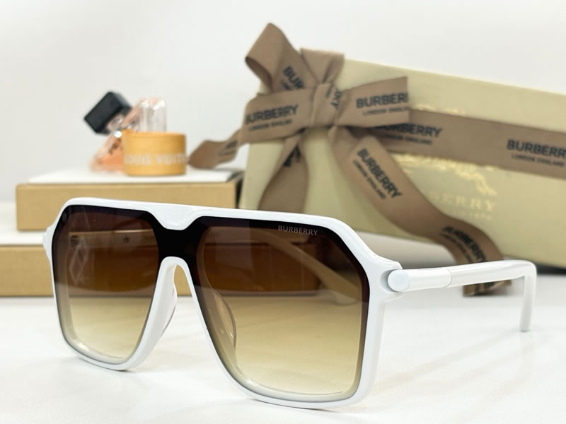 Burberry square Knock Off Sunglasses White Frame