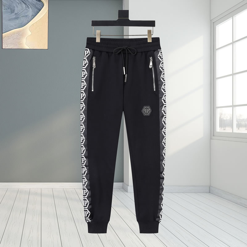 Casual Best Quality Replica Philipp plein Black Trousers