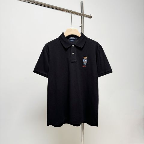 Casual Replica Ralph Lauren POLO Black T-Shirt for Men