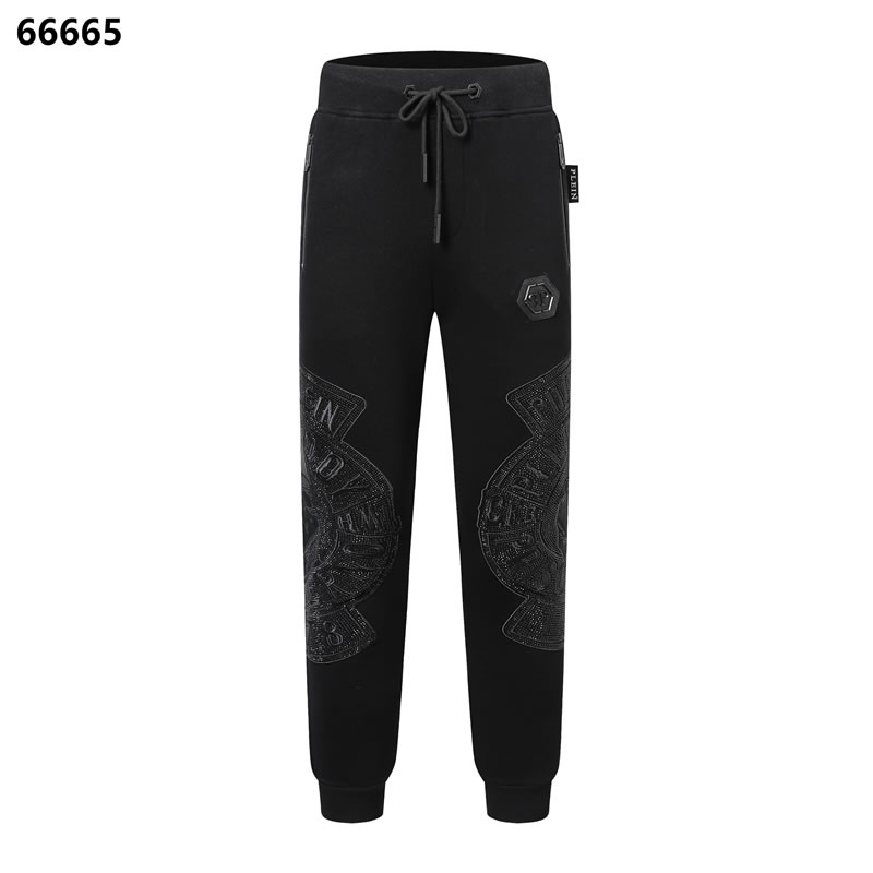 Casual Top Quality Replica Philipp plein Black Trousers