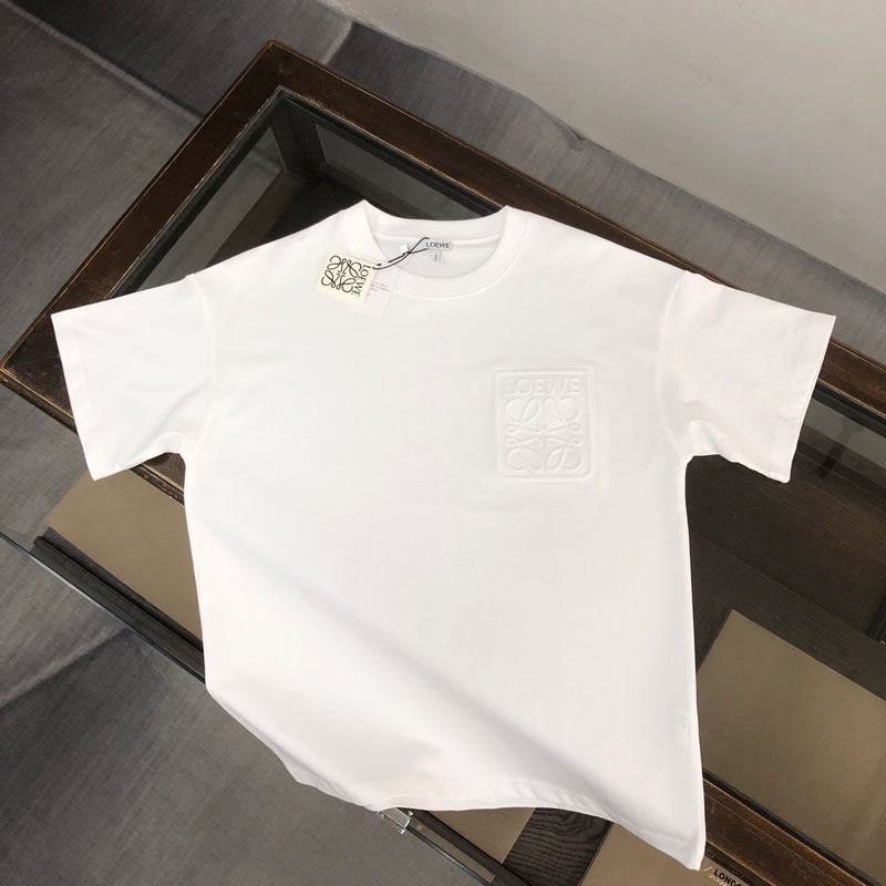 Cotton Counter Fake LOEWE White T-shirt for Men