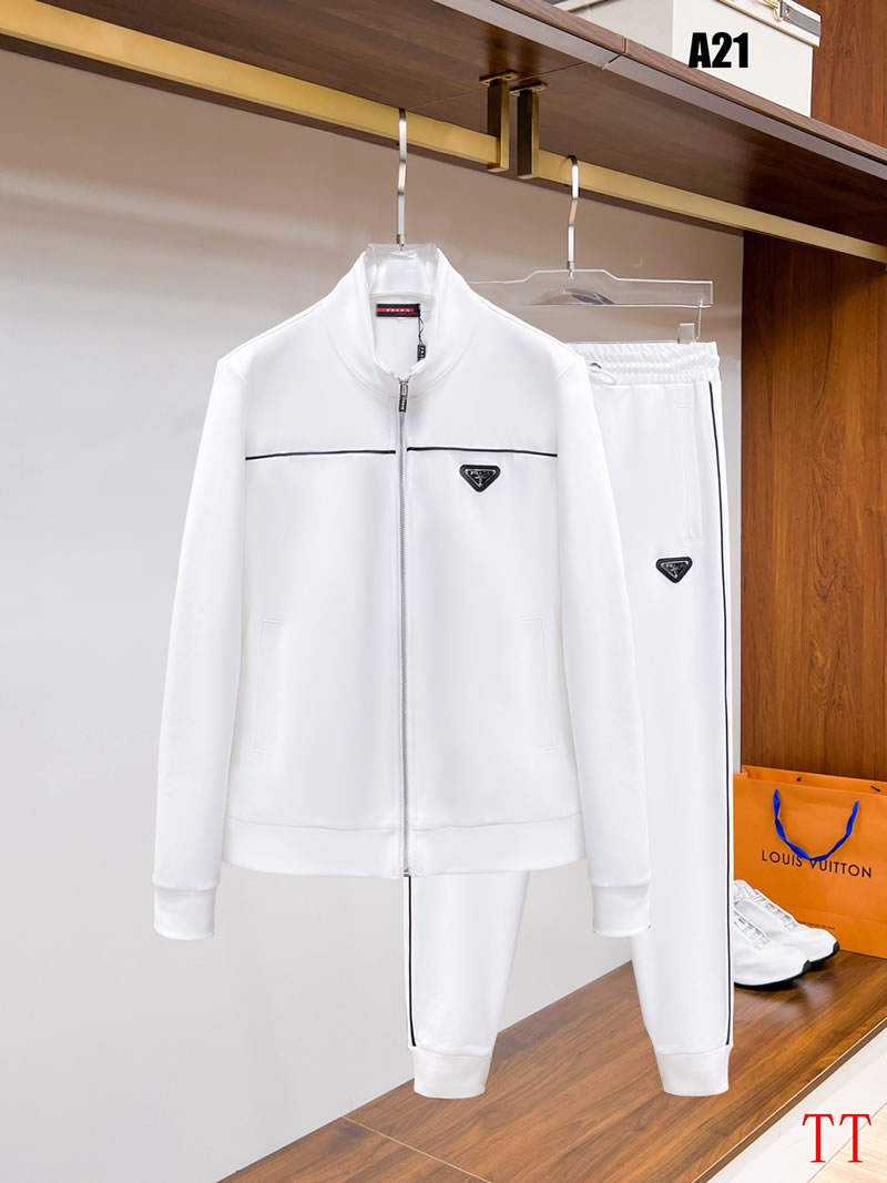 High Quality Replica Prada Men White Sportswear