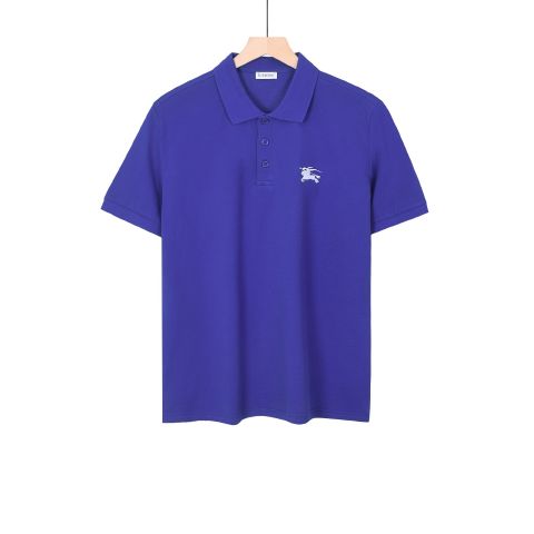 Lapel Fake Blue Burberry T-Shirt for Men