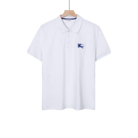 Lapel Fake White Burberry T-Shirt for Men