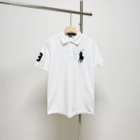 Lapel Replica Men Ralph Lauren POLO White T-Shirt