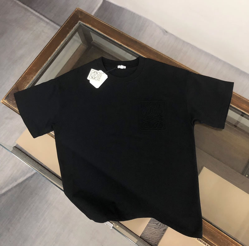 Loose Fit Counter Knock Off LOEWE Black Men T-shirt