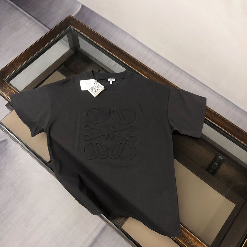 Loose Fit LOEWE Knock Off Dark Grey Men T-shirt