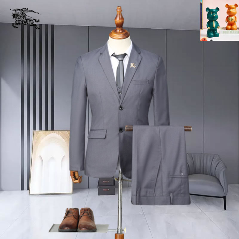 Three-piece suit Replica Burberry Men Suit Grey