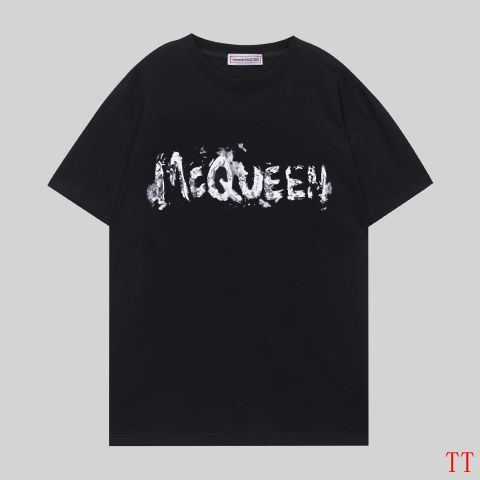 Top Quality Fake Alexander McQueen T-shirts Black For Men