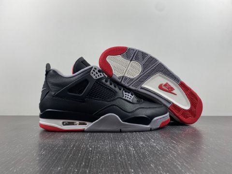 Top Quality Mid Upper imitation men Jordan 4 Sneakers black